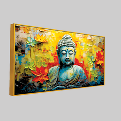 Mindful Living Starts with Buddha Canvas Wall Décor