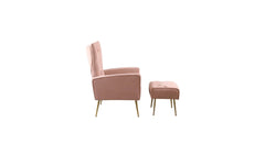 Pinkk Danney Accent Chair With Ottoman