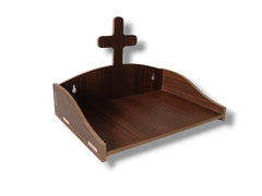 Minimalist Christian Altar Shelf | Wall Mounted Prayer Nook with Elegant Cross Top