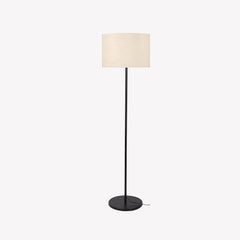 Floor Lamp Standing Modern Black 5ft Height with Off White Drum Lamp Shade 14 inches