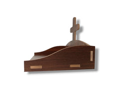 Minimalist Christian Altar Shelf | Wall Mounted Prayer Nook with Elegant Cross Top