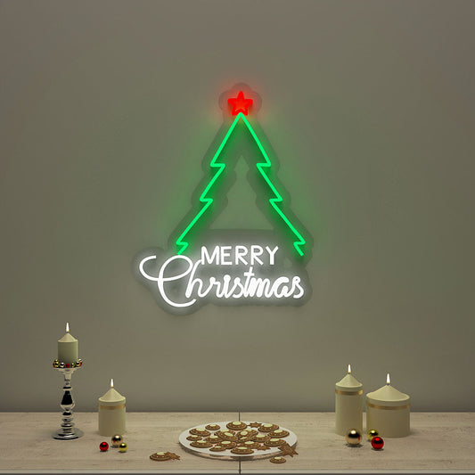 Merry Christmas Tree LED Neon Light