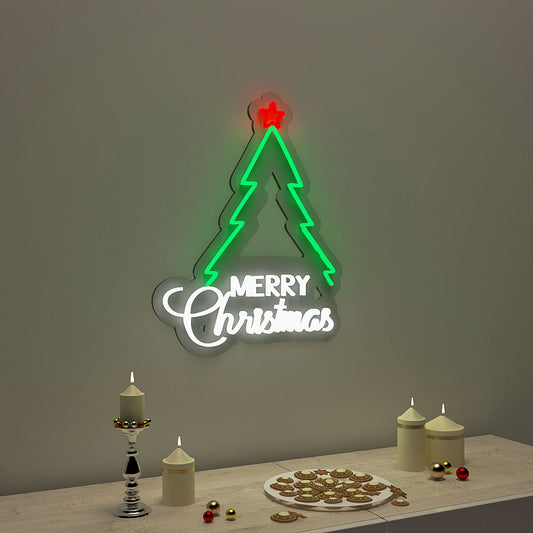 Merry Christmas Tree LED Neon Light
