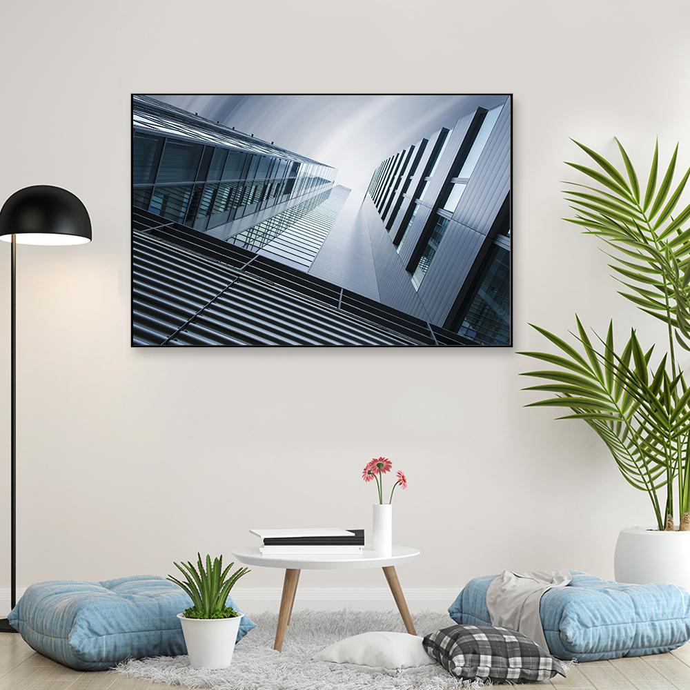 Underside panoramic Skyscrapers Framed Wall Art