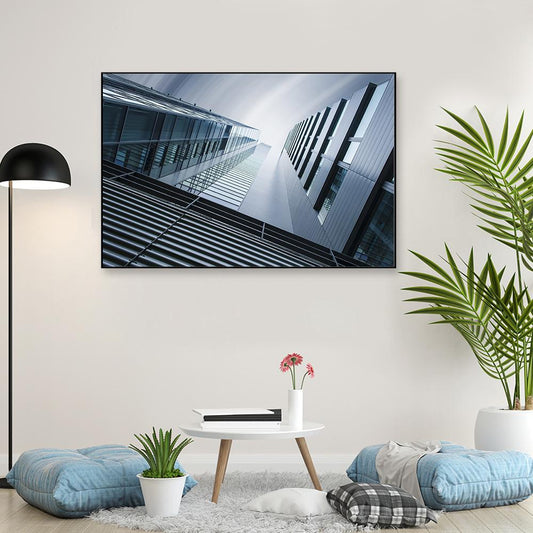 Underside panoramic Skyscrapers Framed Wall Art