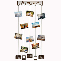 Memories Wood Photo Frame with Clips Size: 27 Inch(Width) X 56 Inch(Height)