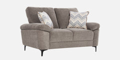 Modern Brown Velvet Loveseat |  Two Seater Sofa