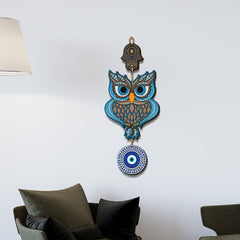 Wooden Owl Evil Eye  Nazar-Battu Wall Hanging for Wall Decor