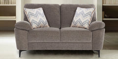 Modern Brown Velvet Loveseat |  Two Seater Sofa