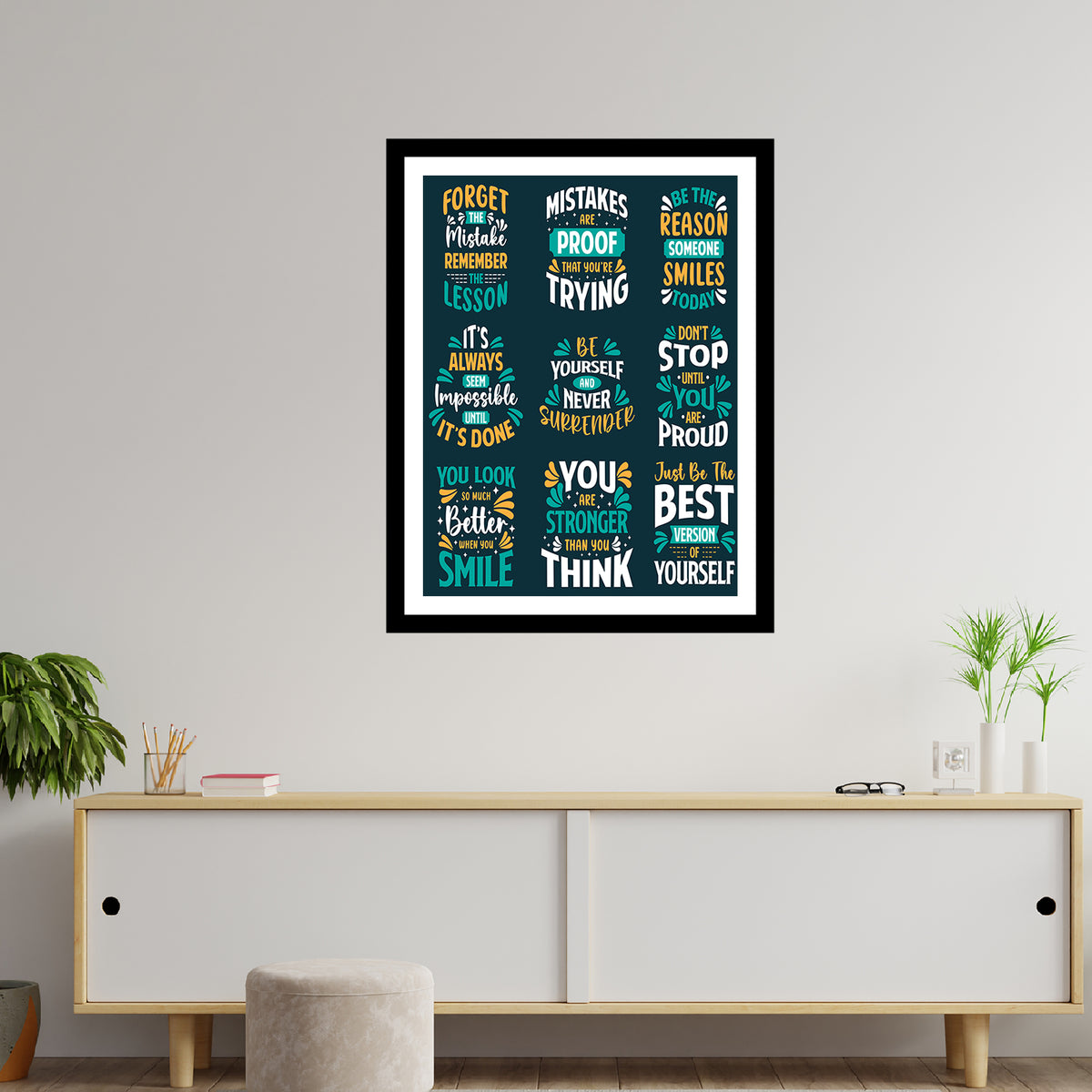 Forget Mistake Remember Lesson Premium Motivational Quotes Photo Frame