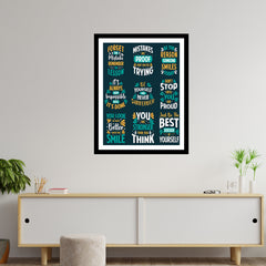 Forget Mistake Remember Lesson Premium Motivational Quotes Photo Frame