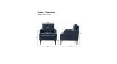 Blue Damone Accent Chair