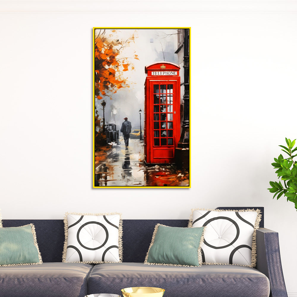 Red Phone Booth by Vintage London
