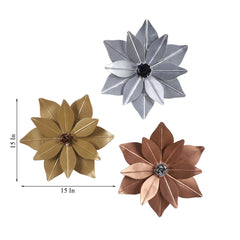 Flower Shape Wall Decor Set of 3