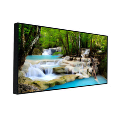 Beautiful Nature Waterfall Vastu Painting Poster Canvas Printed Wall Paintings & Arts