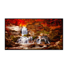 Soothing Waterfall Nature Scenery of Colorful Canvas Wall Paintings & Arts