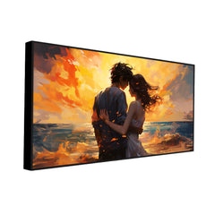 Beautiful Romantic couple in love Canvas Wall Paintings & Arts