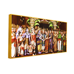 Elegant Shri Ram & Mata Sita Swayamber Canvas Print Wall Art & Paintings