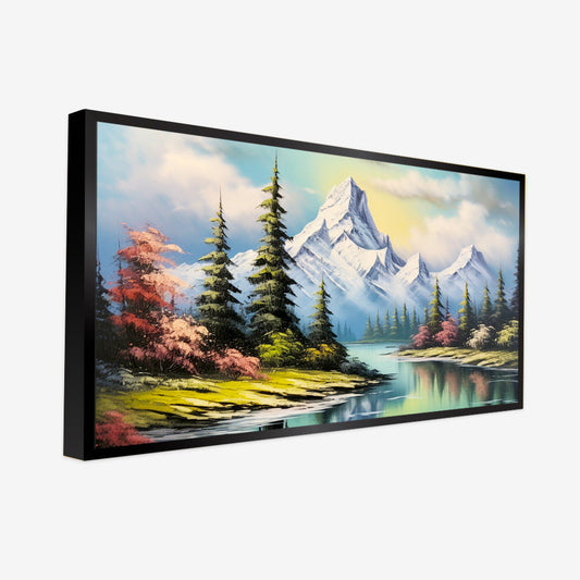 Nature Theme Beautiful Mountain Lake Wall Paintings & Arts