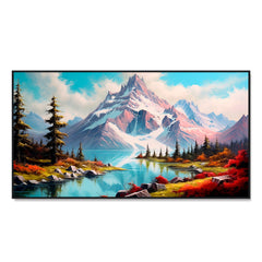 Nature Theme Beautiful Spectacular Snow-Capped Mountain Wall Paintings & Arts