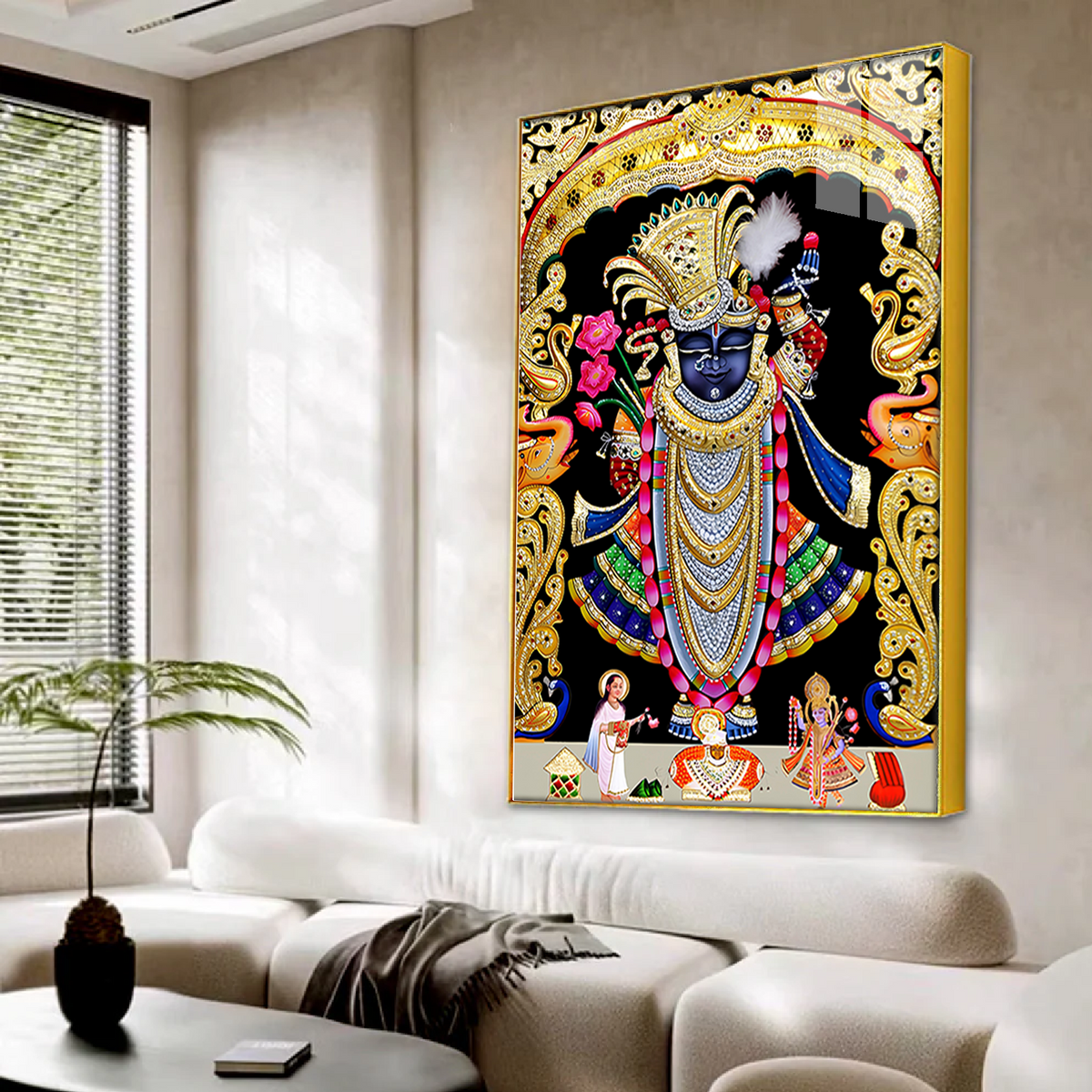 Shreenath Ji Maharaj Acrylic Religious Wall Art