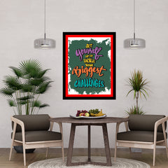 Set Yourself Tackle Your Biggest Challenges Premium Motivational Quotes Photo Frame
