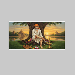 Spiritual Home Décor Sai Baba Canvas Painting