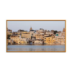 Peaceful Lakeside Architecture of Udaipur, Rajasthan Framed Wall Art