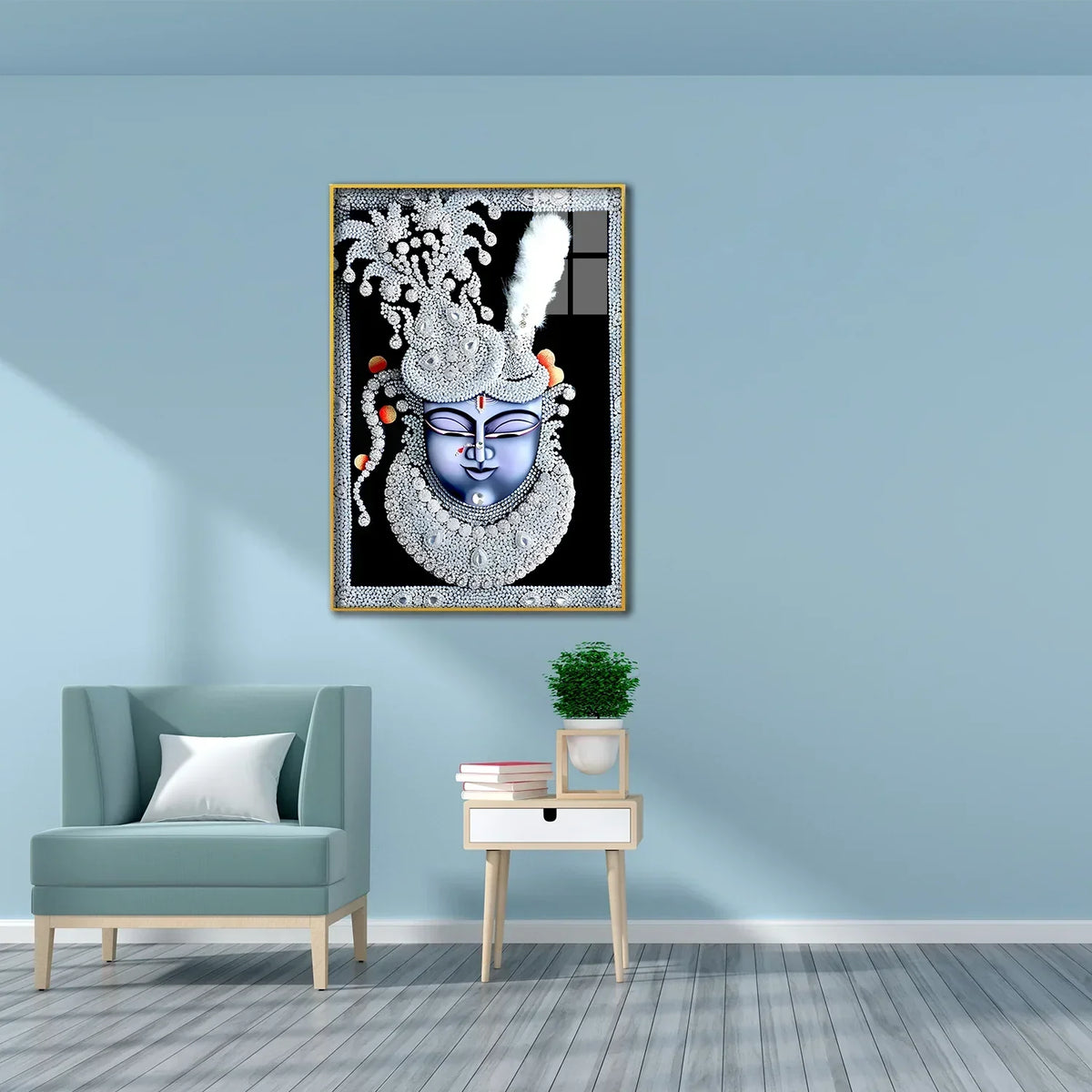 Beautiful Shreenath Ji Maharaj Acrylic Wall Paintings Clearance Sale
