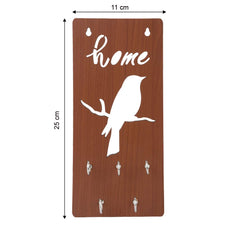 Home Text With Bird Unique Design Wall-Mounted Key Holder for Home Wall