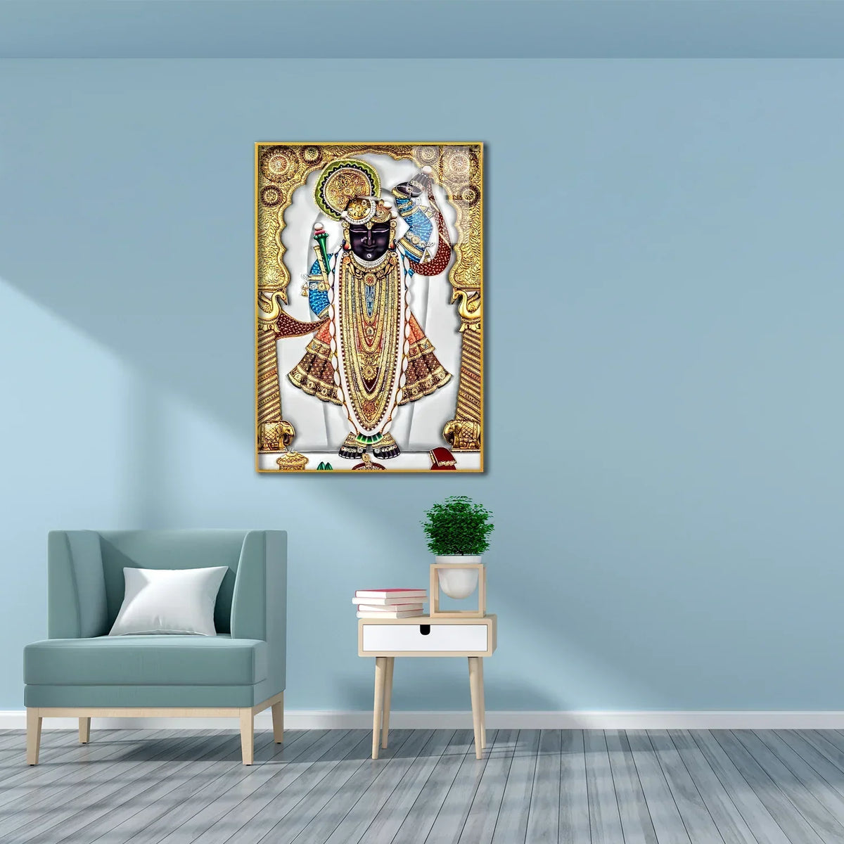 Shreenath Ji Maharaj Acrylic Canvas Wall Décor Clearance Sale
