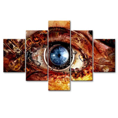Beautiful Mechanical Eyes 5 Pieces Canvas Print Wall Painting