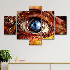 Beautiful Mechanical Eyes 5 Pieces Canvas Print Wall Painting