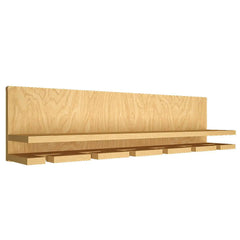 Aesthetic Backlit MDF Bar Wall Shelf / Mini Bar Cabinet (Light Oak FInish)