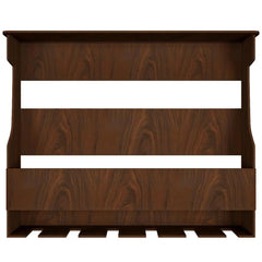 Backlit MDF Bar Wall Shelf / Mini Bar Cabinet in Walnut Finish