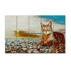 Tabby Cat Canvas Wall Painting