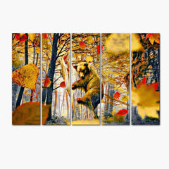 Bear In The Woods Canvas Wall Painting