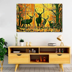 Forest Elk Canvas Wall Painting