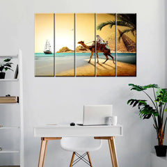 Marina Beach Canvas Print Wall Painting