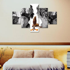 Couple Painting Wooden Framed 5 Pieces Canvas Wall Painting