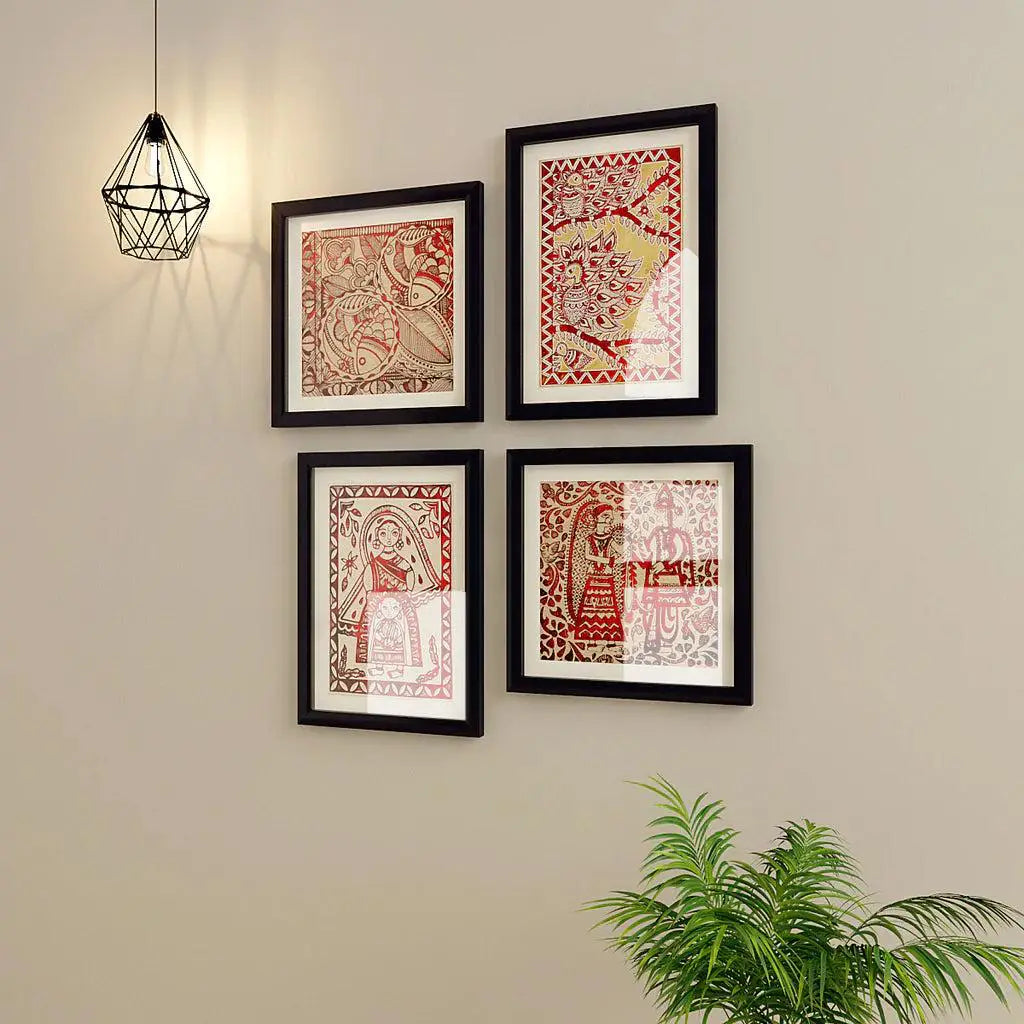 Madhubani Art Frame Set Of 4