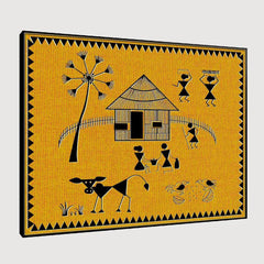 Beautiful Designs of Warli Village Painting Wall Hanging 61 x 41cm