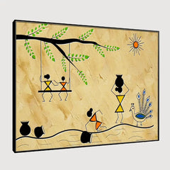 Beautiful Designs of Warli Painting Wall Hanging 61 x 41cm