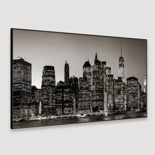 The Manhattan Night View Framed Wall Art