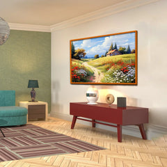 Summer Haven Beautiful Landscape with Flowers Canvas Wall Paintings Clearance Sale