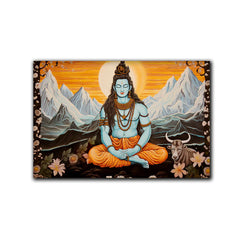 Premium Lord Shiva with Nandi Canvas Wall Paintings Clearance Sale