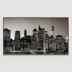 The Manhattan Night View Framed Wall Art