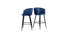 Blue Color Clea Counter Stool