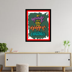Set Yourself Tackle Your Biggest Challenges Premium Motivational Quotes Photo Frame