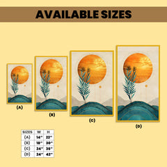 Abstract Golden Frame Modern Canvas Wall Painting Clearance Sale